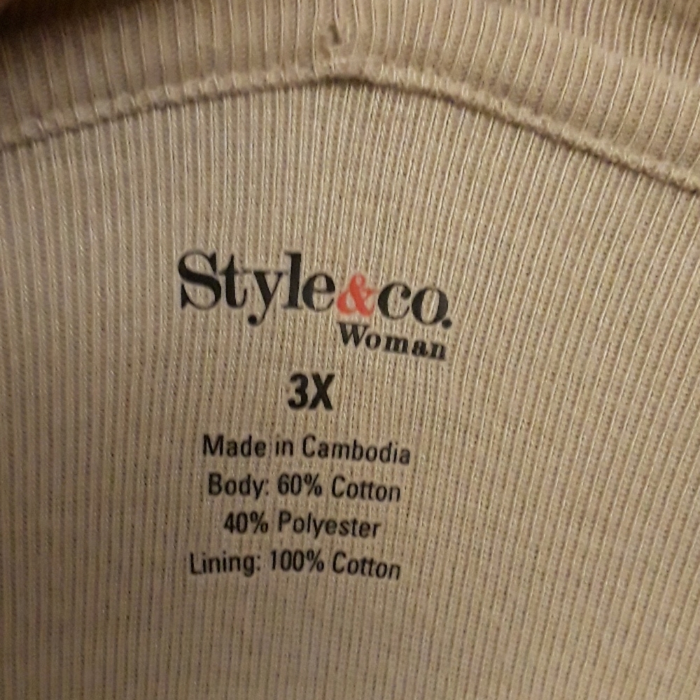 SOLD - Style & Co Hoodie w/Attached Ribbed Tank - Picture 7 of 10